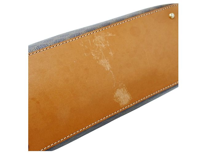 Céline Sac à main Celine en PVC marron - vue 7