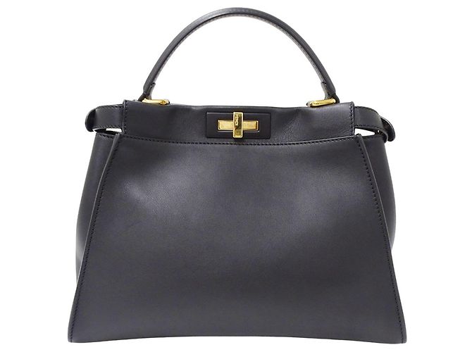 Bolso de mano de piel Fendi Negro - vista 2