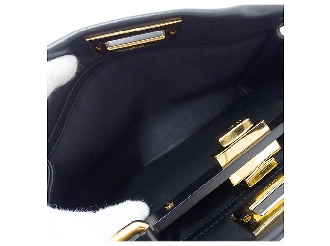 Bolso de mano de piel Fendi Negro - vista 7