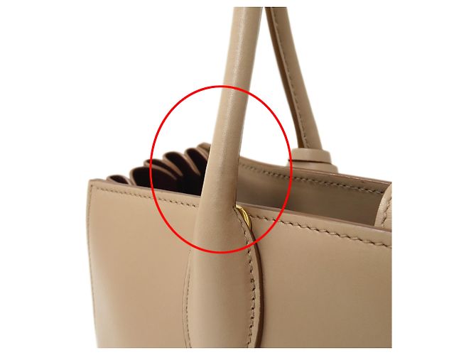 Tote Sac à épaule et cabas Prada en cuir rose beige - vue 13