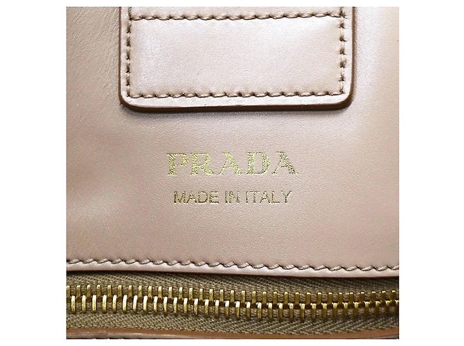 Tote Sac à épaule et cabas Prada en cuir rose beige - vue 6