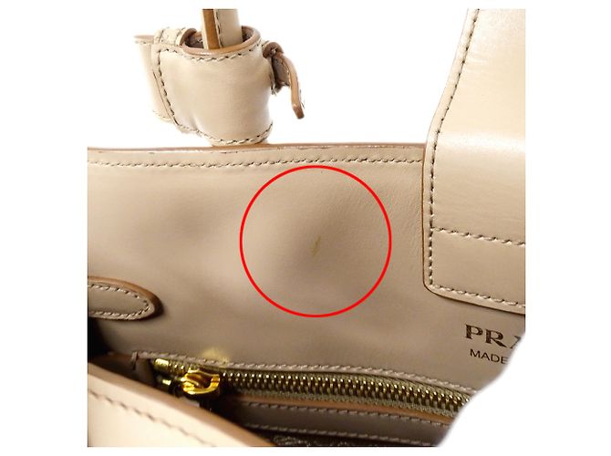 Tote Sac à épaule et cabas Prada en cuir rose beige - vue 9