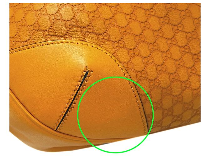 Gucci Microguccissima Schultertasche aus Leder Orange - vista 10