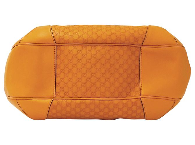 Gucci Microguccissima Schultertasche aus Leder Orange - vista 3