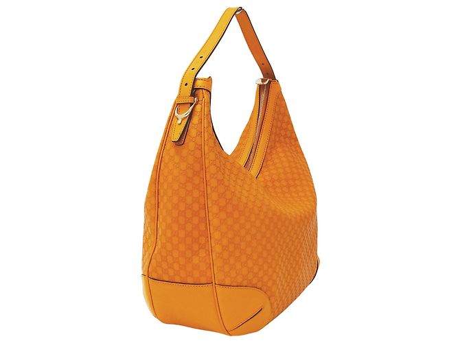 Gucci Microguccissima Schultertasche aus Leder Orange - vista 4
