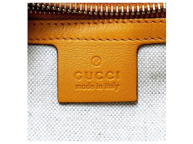 Gucci Microguccissima Schultertasche aus Leder Orange - vista 6