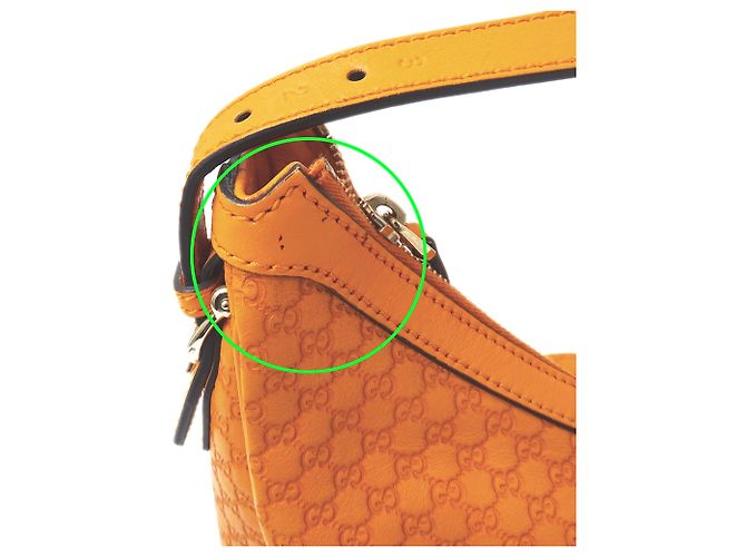 Gucci Microguccissima Schultertasche aus Leder Orange - vista 8