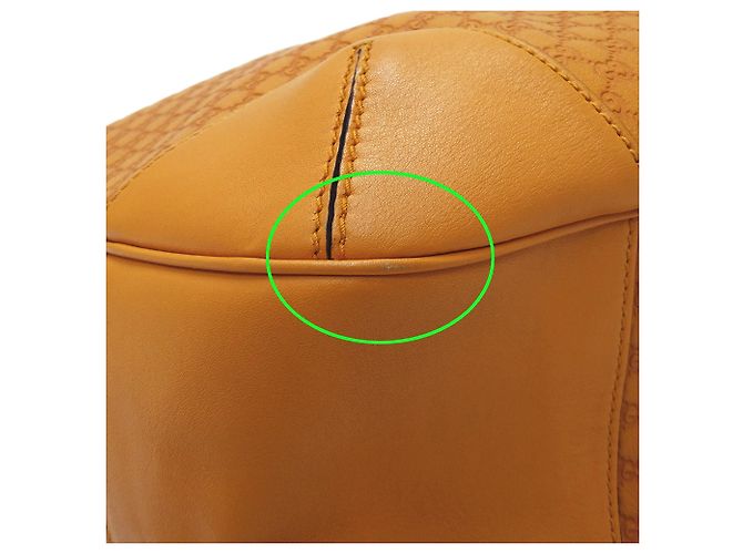 Gucci Microguccissima Schultertasche aus Leder Orange - vista 9
