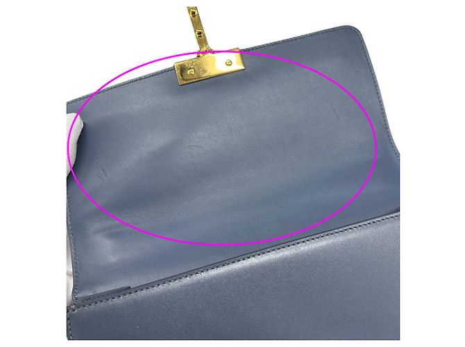 Borsa a tracolla in pelle Christian Dior 30 Montaigne Blu - vista 17