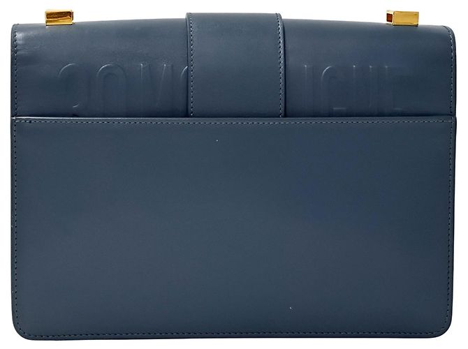 Borsa a tracolla in pelle Christian Dior 30 Montaigne Blu - vista 2