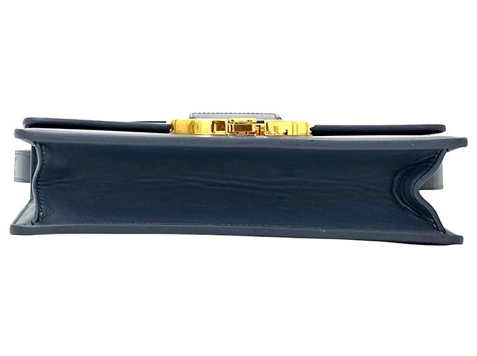 Borsa a tracolla in pelle Christian Dior 30 Montaigne Blu - vista 3