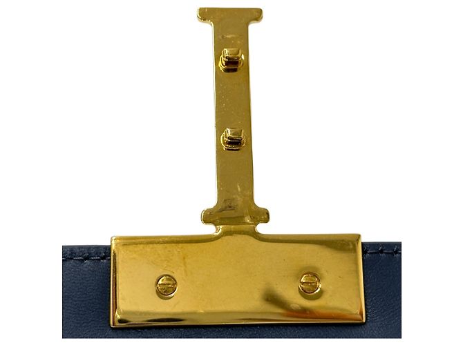 Borsa a tracolla in pelle Christian Dior 30 Montaigne Blu - vista 8