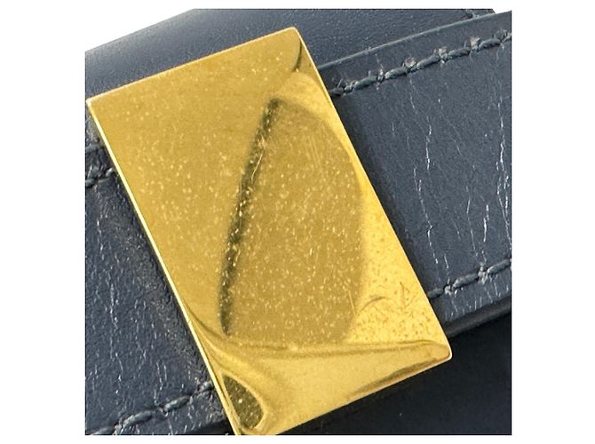 Borsa a tracolla in pelle Christian Dior 30 Montaigne Blu - vista 9