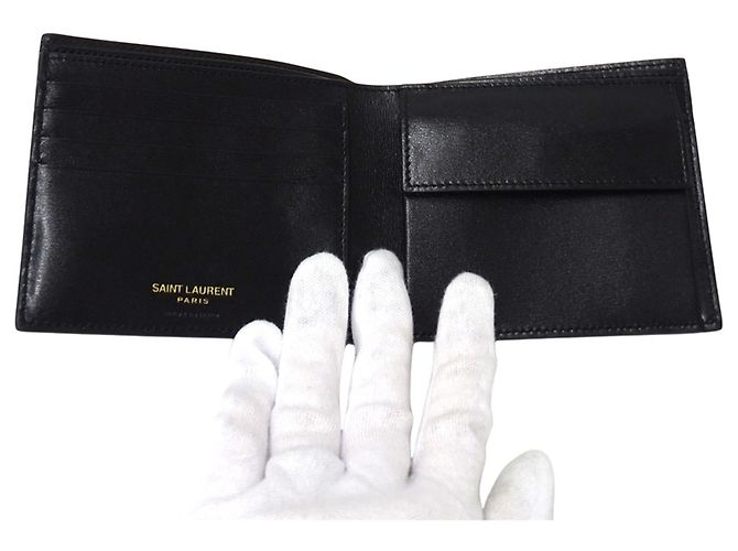 Yves Saint Laurent Bi-Fold Geldbörse Schwarz - Ansicht 5