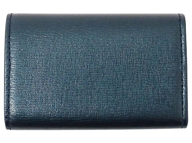 Étui à clés en cuir Gucci Bleu Vert Métallisé - vue 2