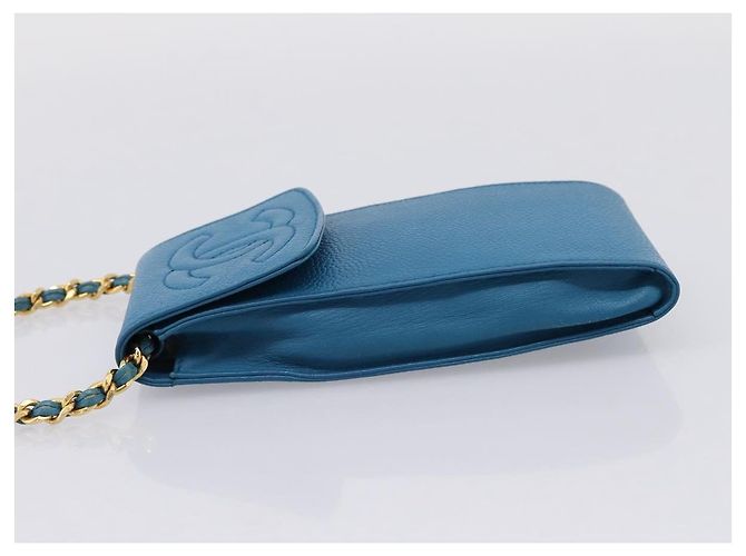 Chanel Vintage CC Handyhalter Caviar Blau - Ansicht 3
