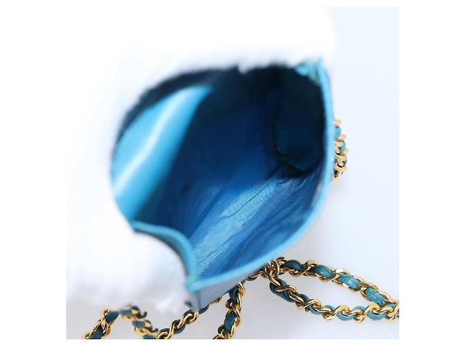 Chanel Vintage CC Handyhalter Caviar Blau - Ansicht 5