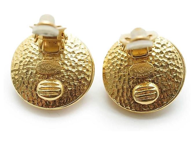 Chanel Orecchini a clip con logo e perle artificiali D'oro - vista 6