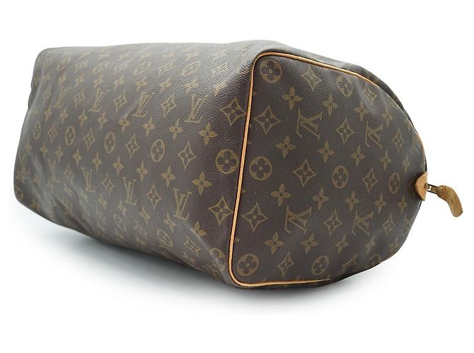 Louis Vuitton Monogram Speedy 40 Tela Marrone Pelle - vista 7