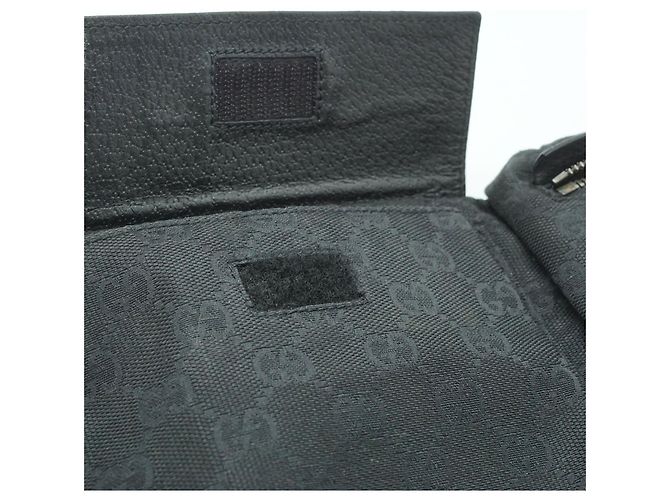 Gucci Riñonera con bolsillos en lona GG Negro - vista 11