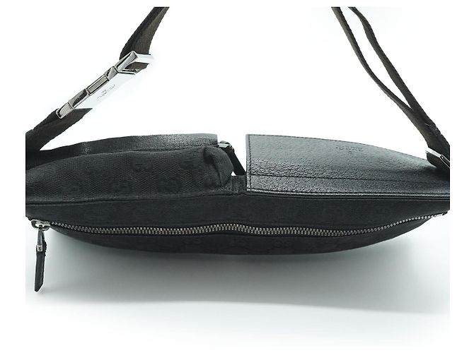 Gucci Riñonera con bolsillos en lona GG Negro - vista 8