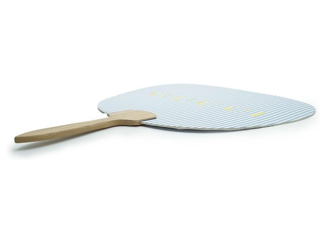 Bamboo Gucci Abanico japonés decorativo de bambú y madera Azul - vista 3