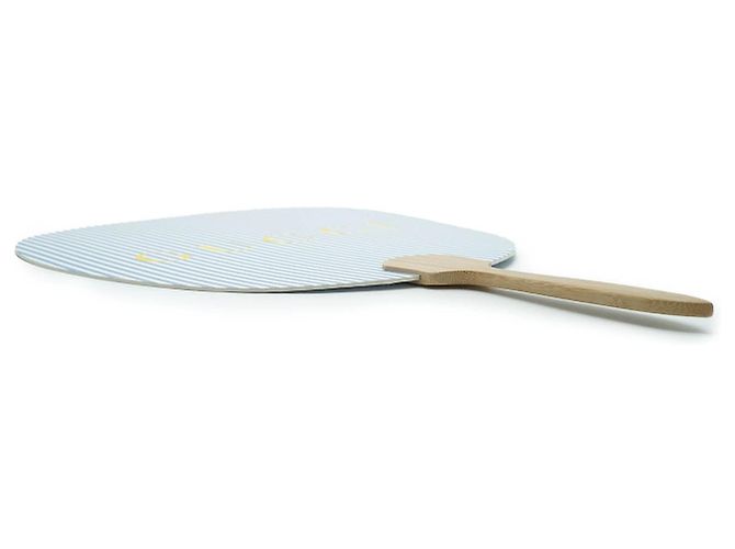 Bamboo Gucci Abanico japonés decorativo de bambú y madera Azul - vista 4