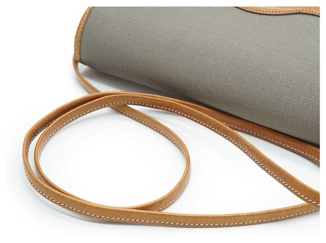 Dior Umhängetasche aus Canvas und Leder Braun Beige Hellblau - Ansicht 10