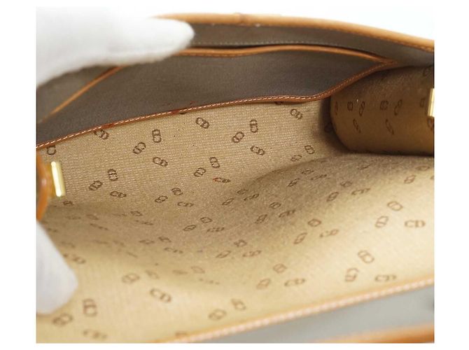 Dior Umhängetasche aus Canvas und Leder Braun Beige Hellblau - Ansicht 13