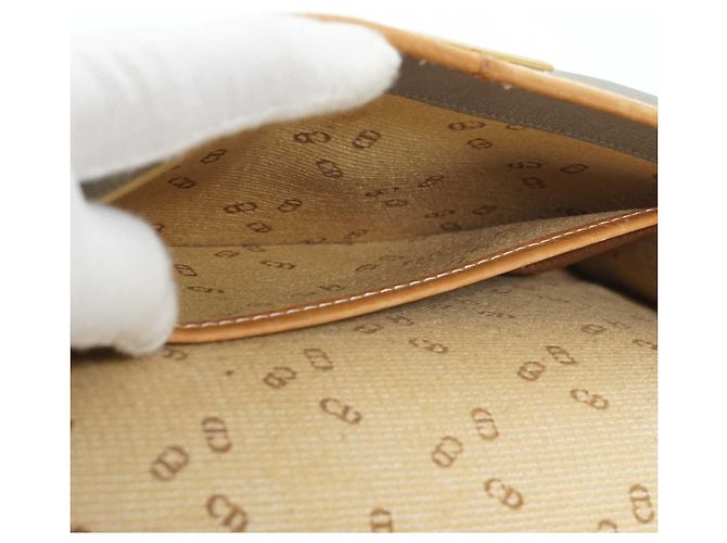 Dior Umhängetasche aus Canvas und Leder Braun Beige Hellblau - Ansicht 14