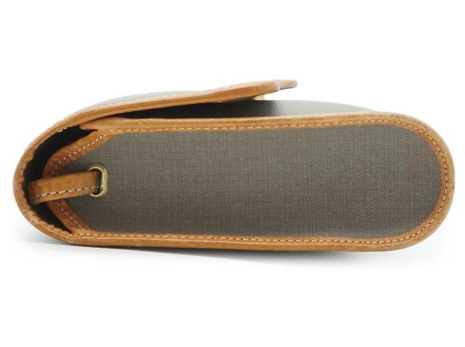 Dior Umhängetasche aus Canvas und Leder Braun Beige Hellblau - Ansicht 4