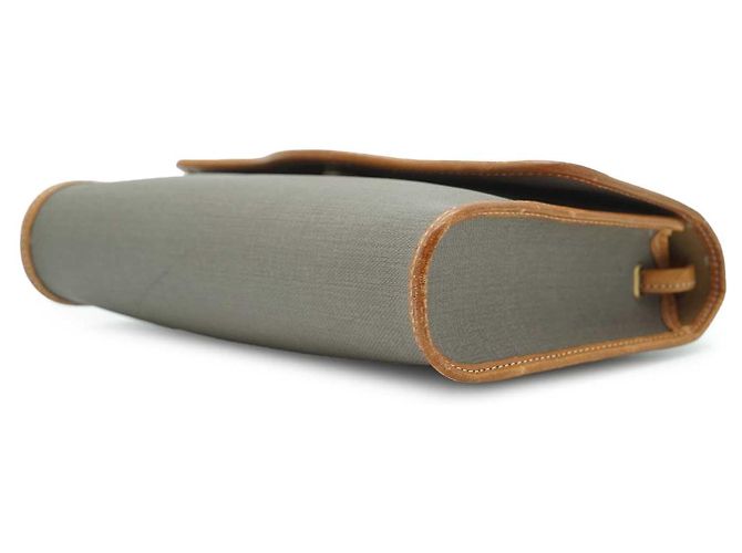 Dior Umhängetasche aus Canvas und Leder Braun Beige Hellblau - Ansicht 8