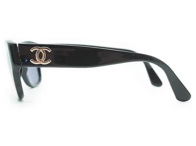Chanel Occhiali da sole con montatura nera e logo CC Nero - vista 6