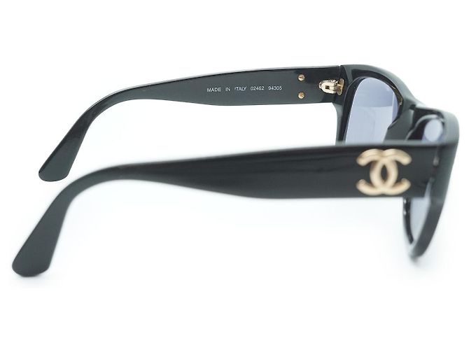 Chanel Occhiali da sole con montatura nera e logo CC Nero - vista 8