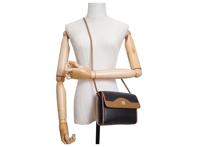 Dior Honeycomb 2way Clutch Shoulder Bag Brown - view 14