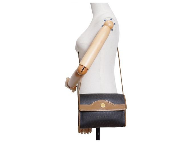 Dior Honeycomb 2way Clutch Shoulder Bag Brown - view 15