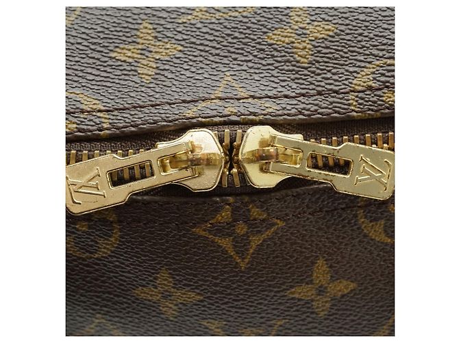 Louis Vuitton Monogram Keepall 50 Marrón Lona Cuero Castaño - vista 11