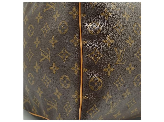 Louis Vuitton Monogram Keepall 50 Marrón Lona Cuero Castaño - vista 6
