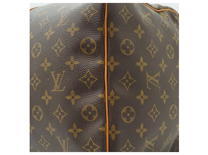 Louis Vuitton Monogram Keepall 50 Marrón Lona Cuero Castaño - vista 7