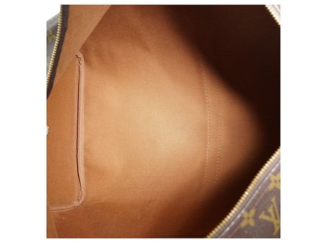 Louis Vuitton Monogram Keepall 60 Toile Marron Cuir - vue 13