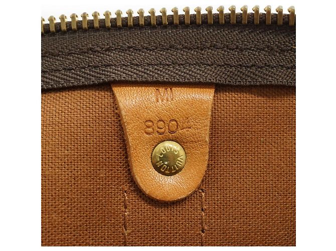 Louis Vuitton Monogram Keepall 60 Toile Marron Cuir - vue 14