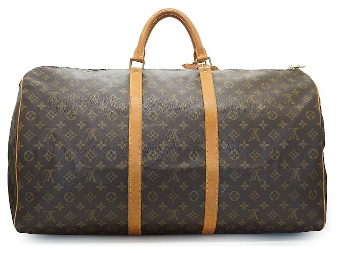 Louis Vuitton Monogram Keepall 60 Toile Marron Cuir - vue 2
