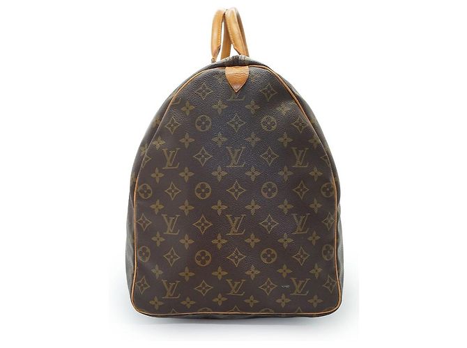 Louis Vuitton Monogram Keepall 60 Toile Marron Cuir - vue 3
