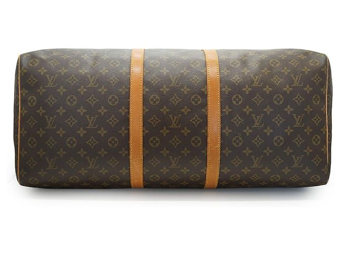 Louis Vuitton Monogram Keepall 60 Toile Marron Cuir - vue 5