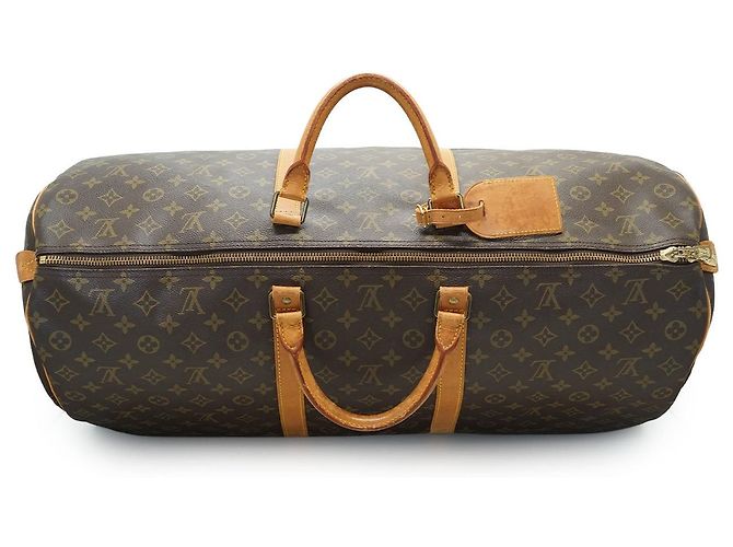 Louis Vuitton Monogram Keepall 60 Toile Marron Cuir - vue 8