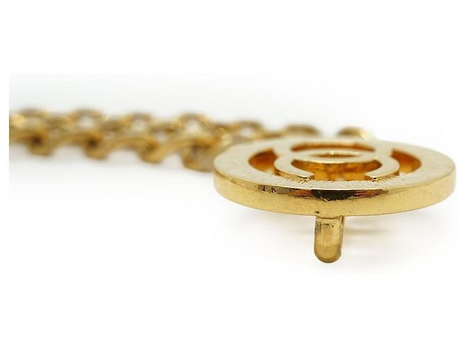 Chanel Doppelketten-Taillengürtel mit CC Sunburst Medaillon Golden - Ansicht 6
