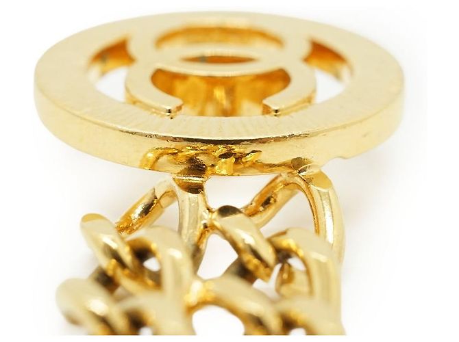 Chanel Doppelketten-Taillengürtel mit CC Sunburst Medaillon Golden - Ansicht 8