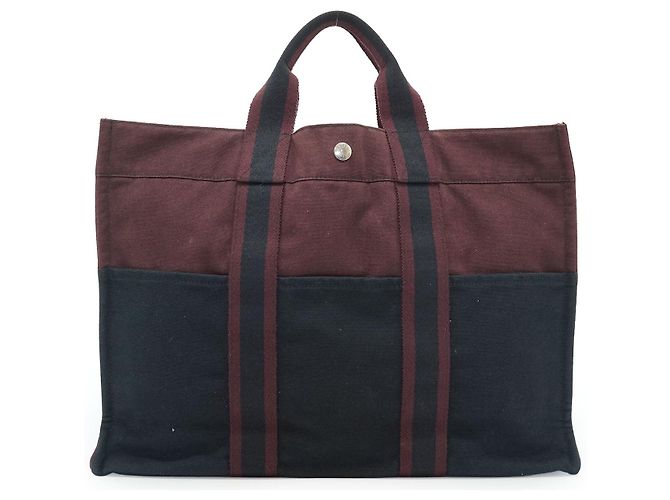 Hermès Fourre-Tout MM Bicolor Noir - vue 2