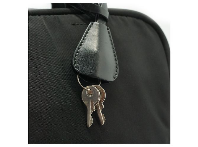 Prada Vintage Tessuto Nylon Small Boston Bag Schwarz - Ansicht 10