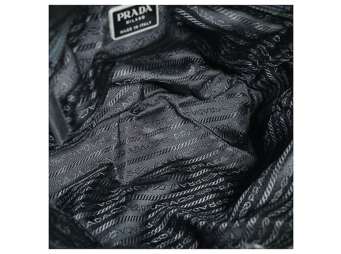 Prada Vintage Tessuto Nylon Small Boston Bag Schwarz - Ansicht 14
